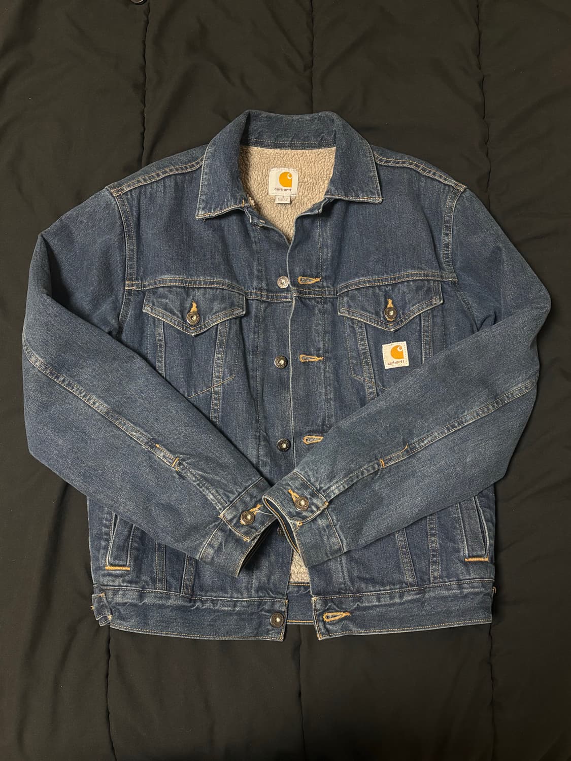 칼하트 쉐르파 데님 트러커 양털 자켓 상품이미지1