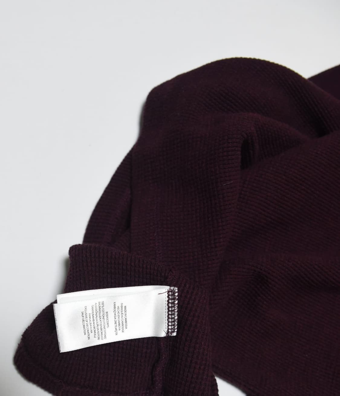 폴로 랄프로렌 남성 와플 티셔츠 버건디 L 상품이미지5