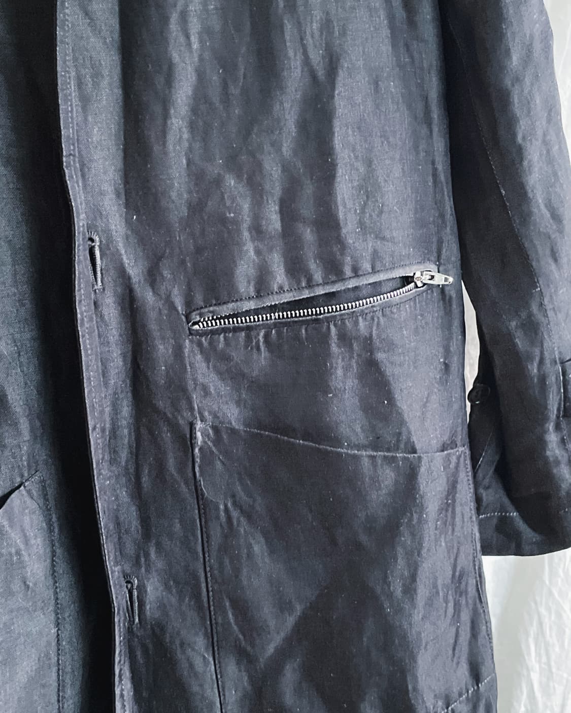 코스튬내셔널 아티저널 인디고워시 린넨 코트 상품이미지8