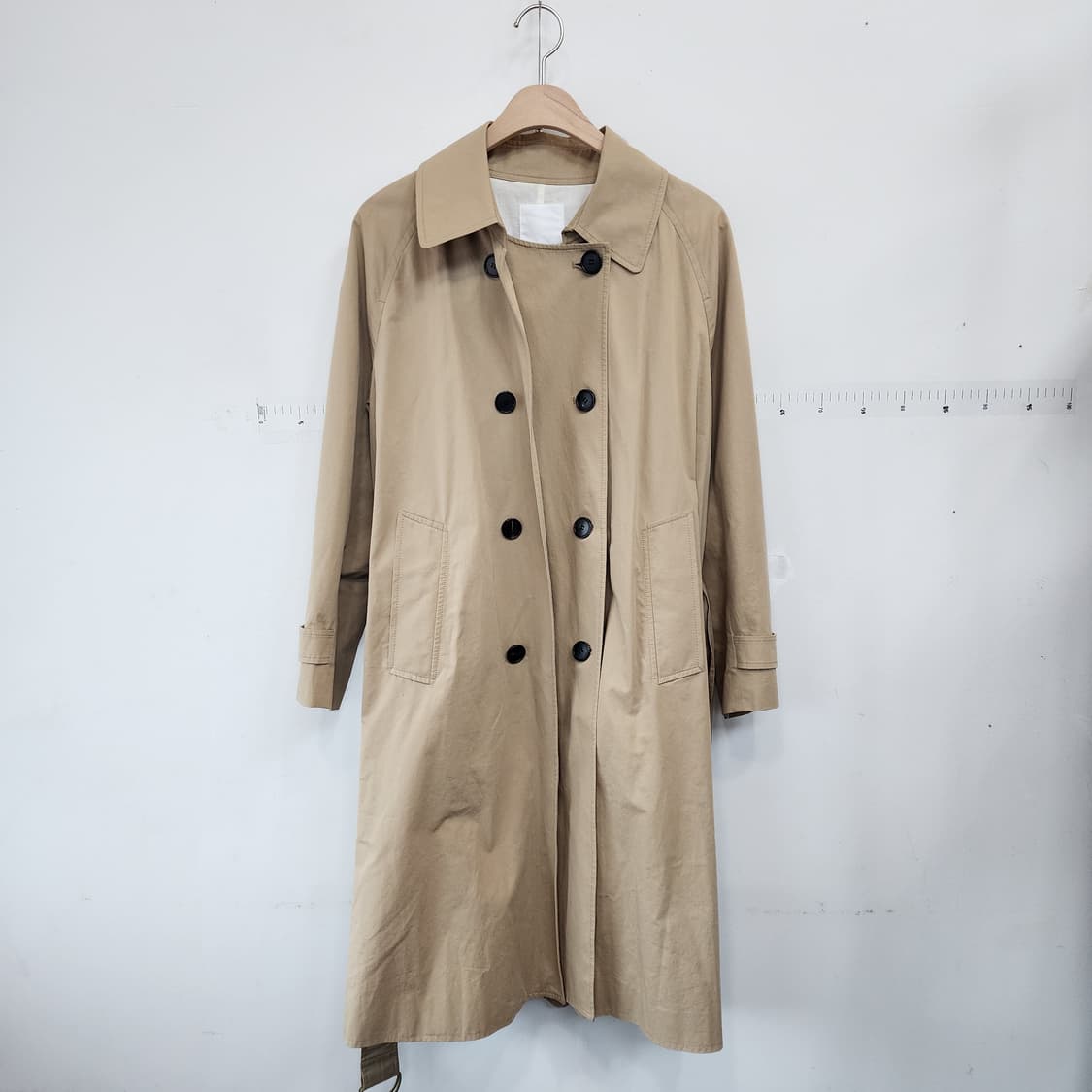 톰보이 베이지 트렌치 코트 더블 버튼 상품이미지1