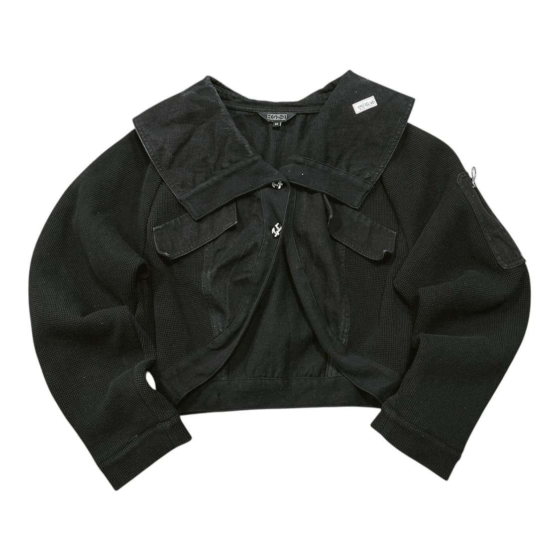 ✨ (바배) 에고이스트 흑청 데님 드롭 크롭 자켓 66 상품이미지1