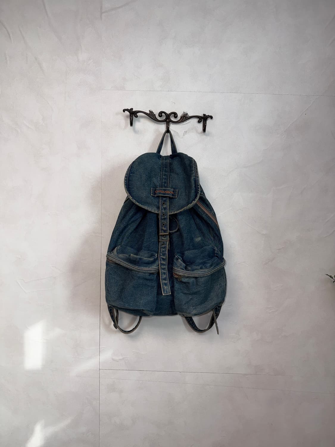 Denim eyelet buckle multi pocket 백팩 상품이미지1