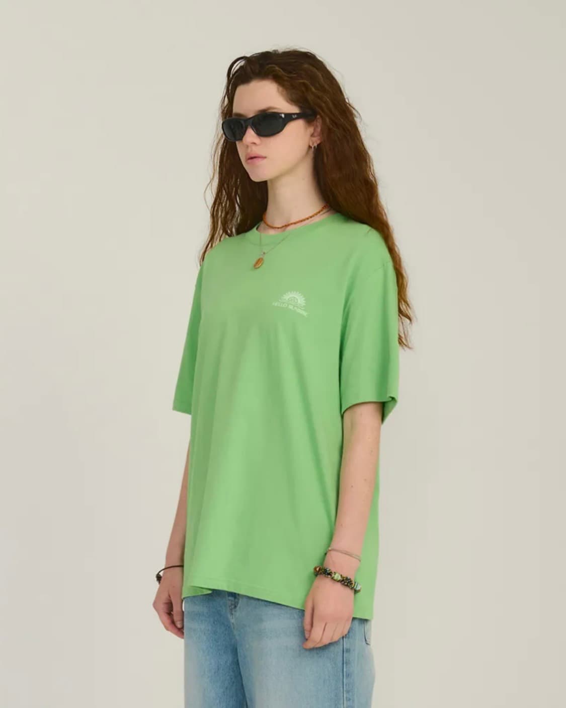헬로선라이즈 반팔티셔츠 그린 상품이미지1