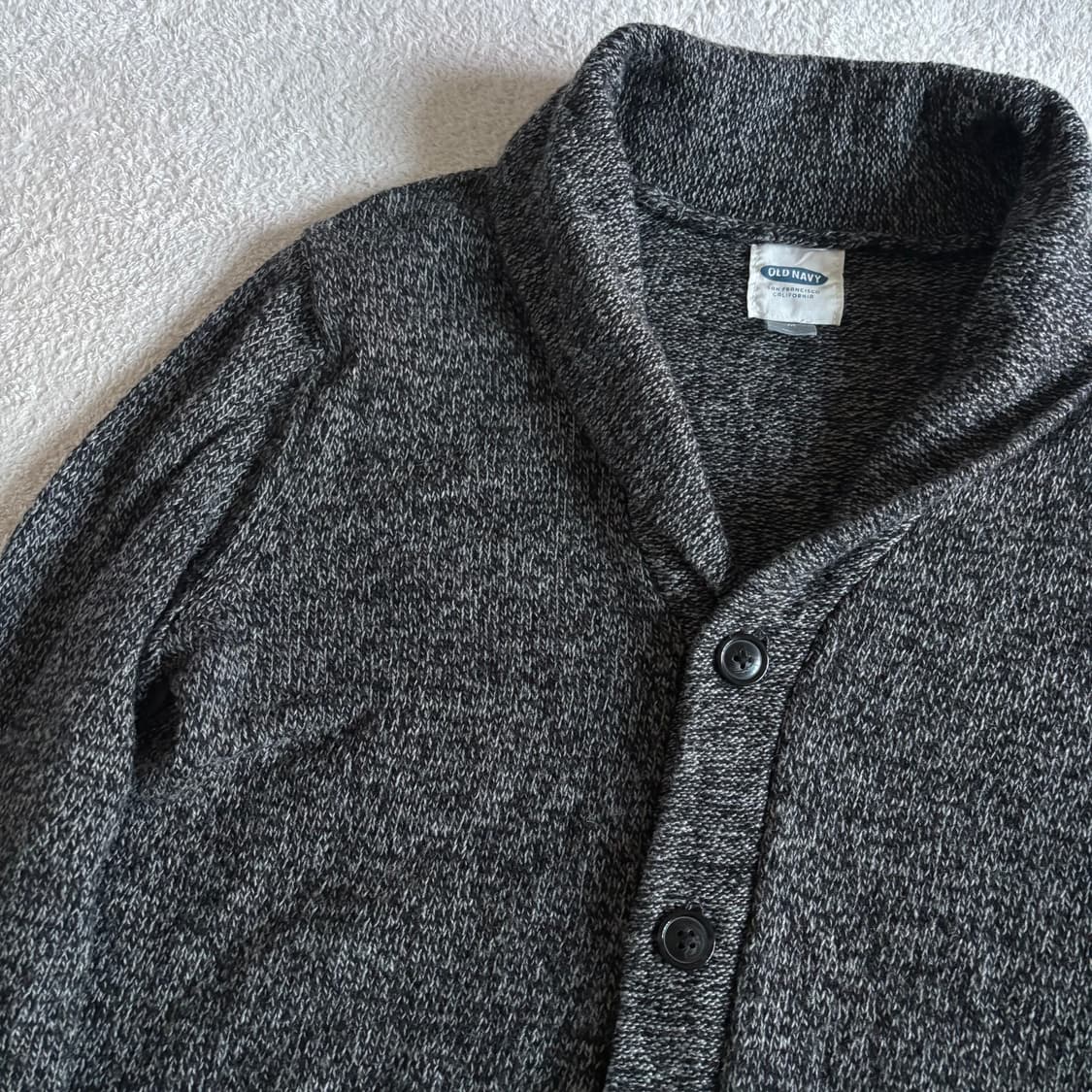 일본빈티지 old navy 무채색 차콜 니트 가디건 상품이미지2