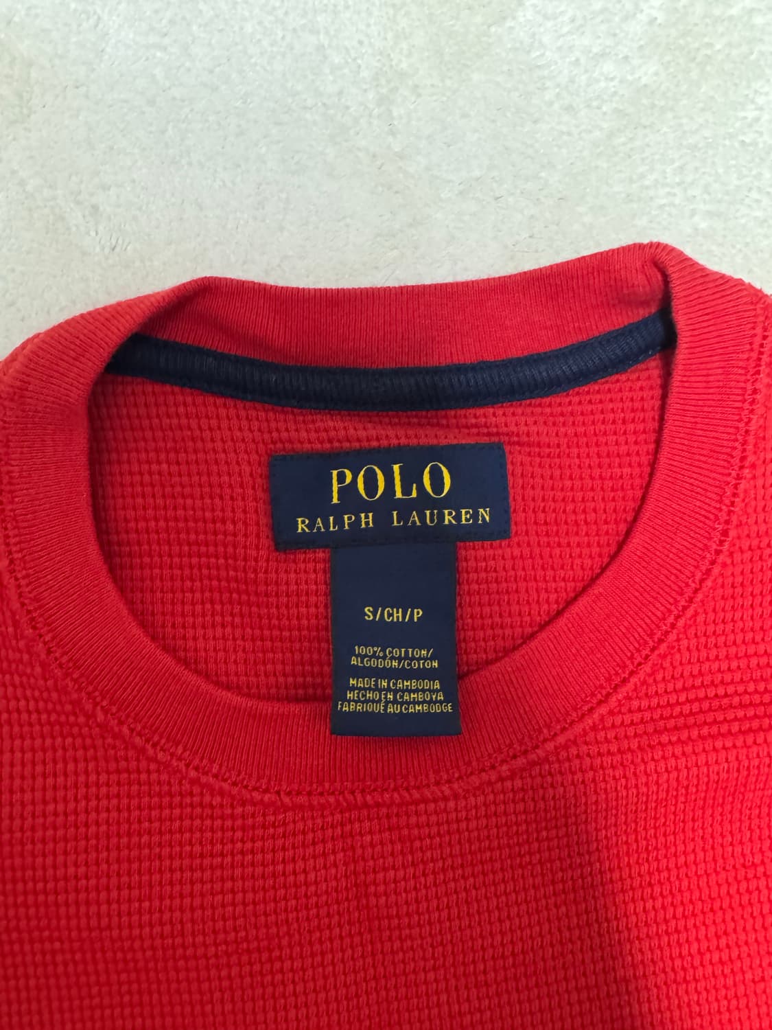 폴로 와플 롱슬리브  상품이미지2