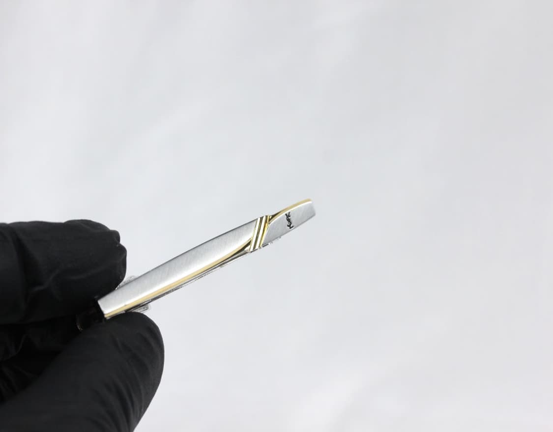 입생로랑 A등급 5.1cm 실버925 은 남자 명품 넥타이핀 빈티지 상품이미지6