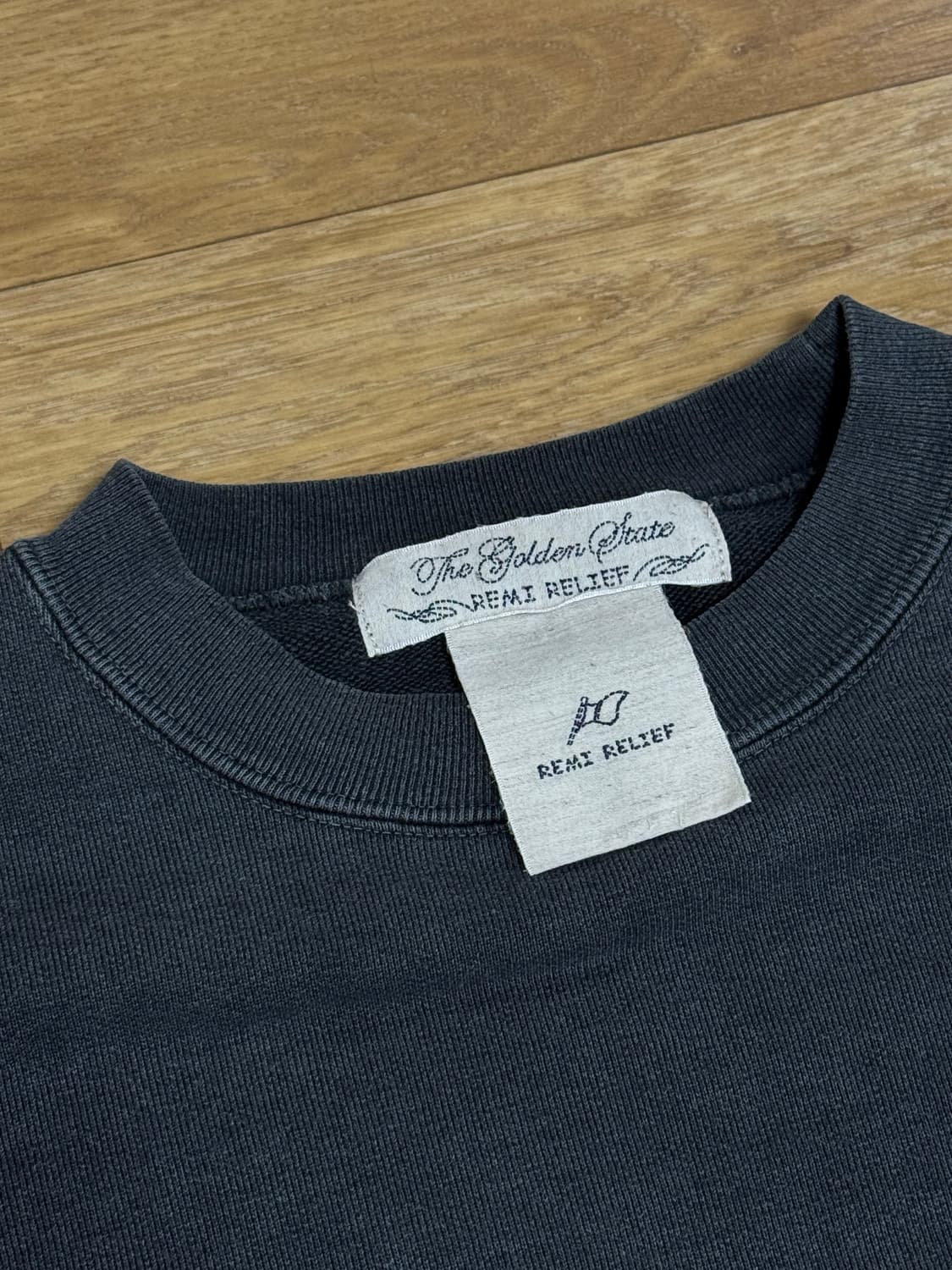 [L] 레미릴리프 Sp Fleece Big Size Crew 스웻 블랙 상품이미지6