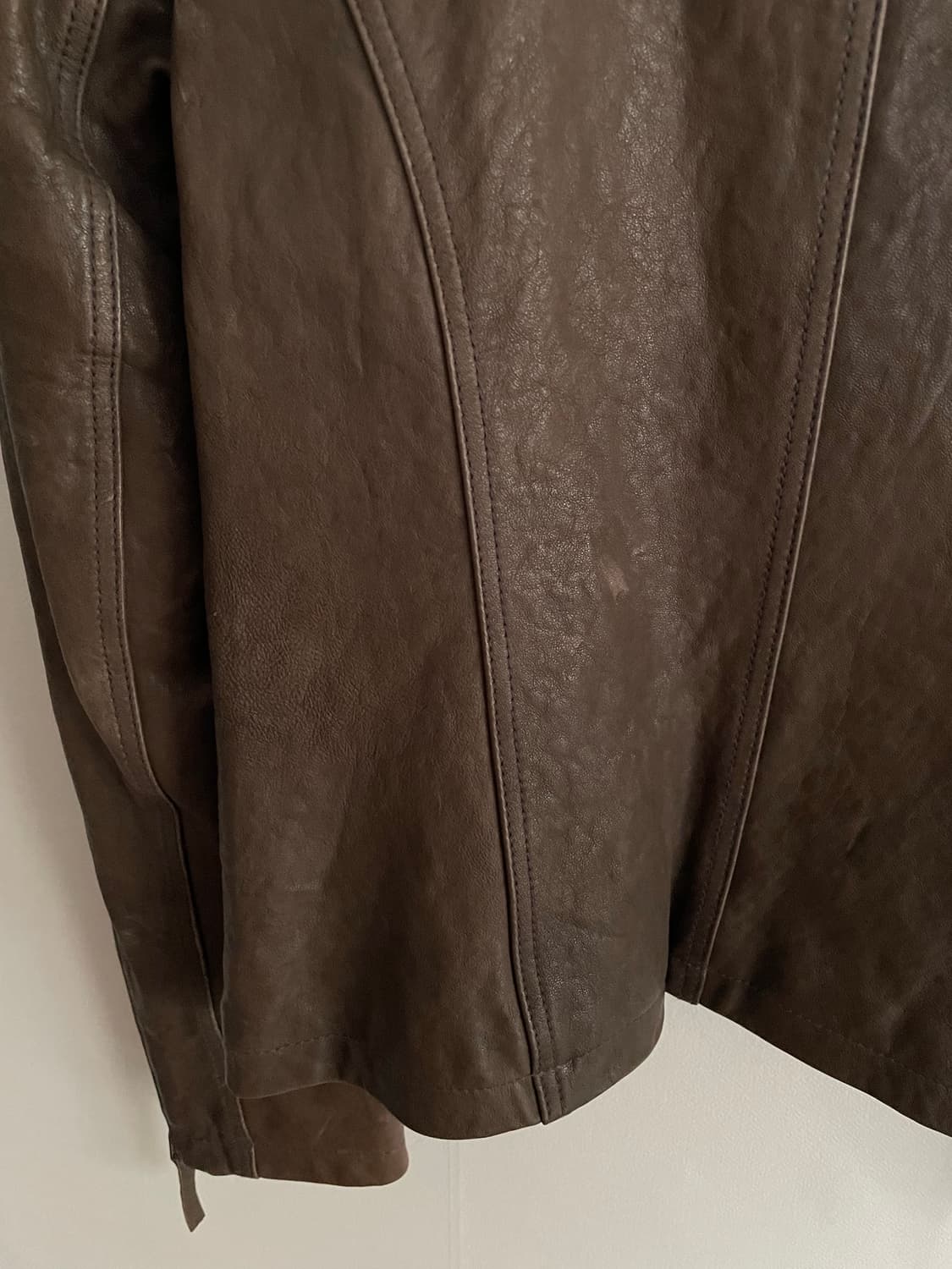 빈티지 퍼후디 레더 자켓 상품이미지6