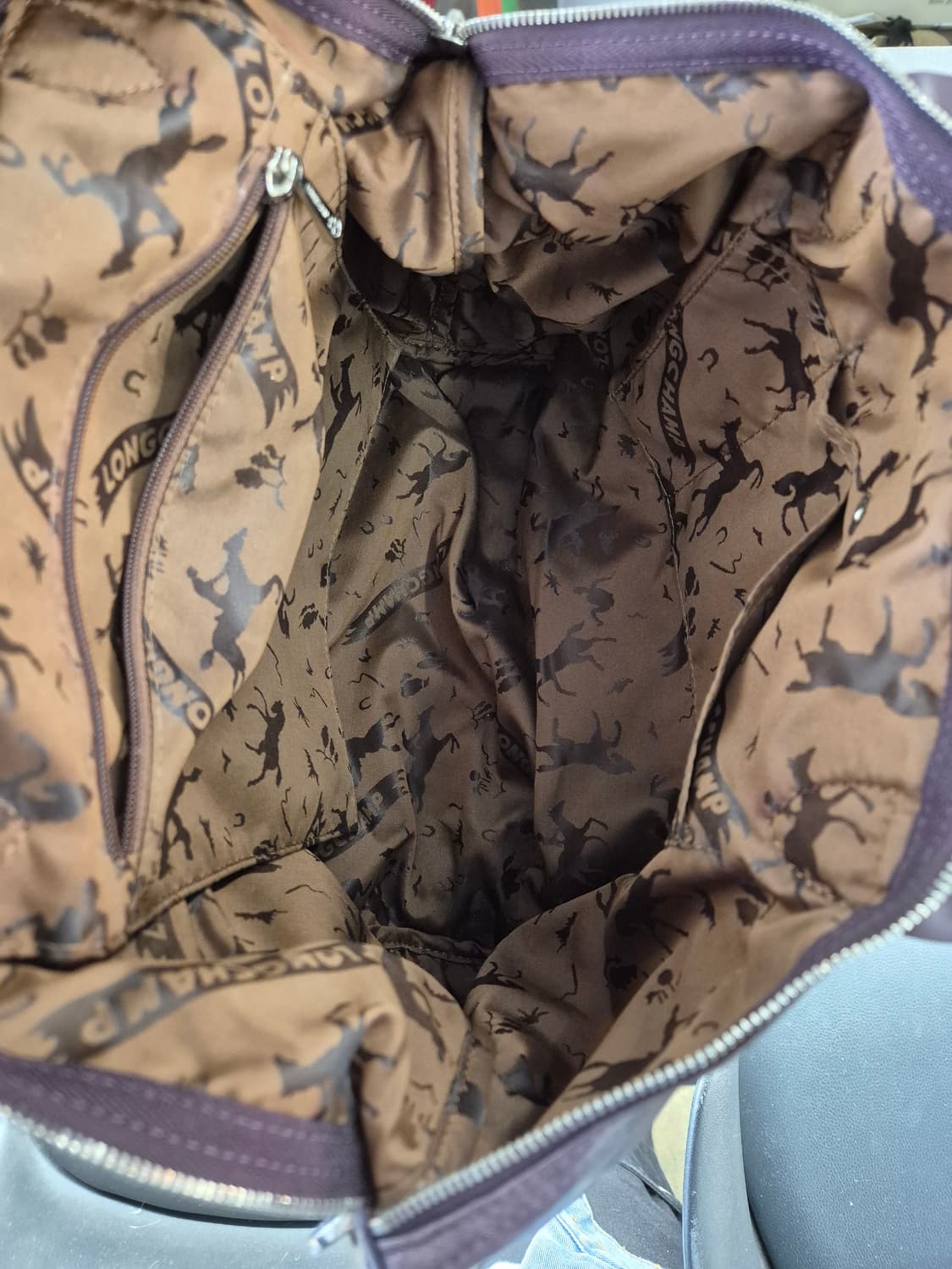 롱샴 르 플리아쥬 가죽 숄더백 (퍼플) 상품이미지9