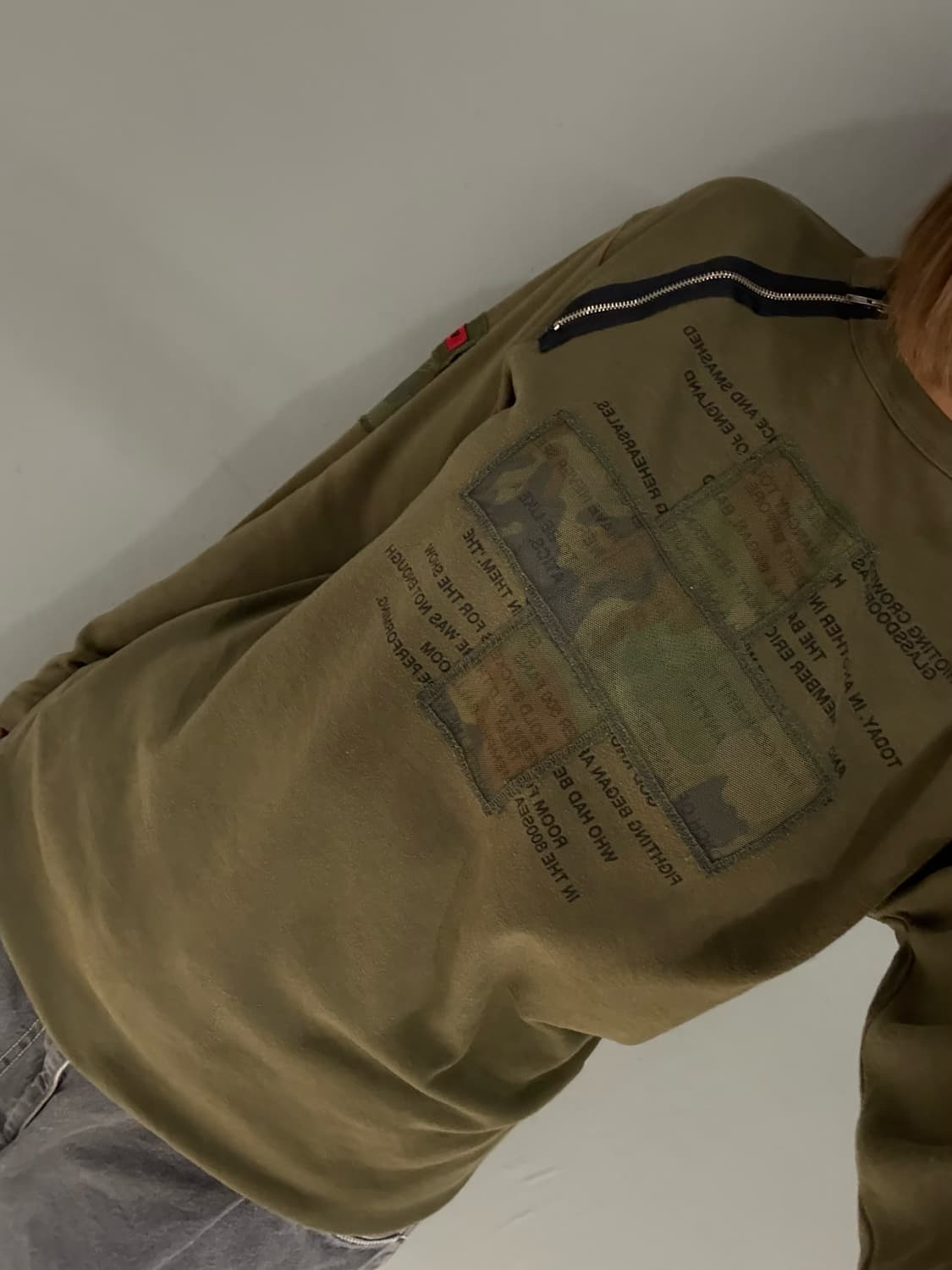 camo pattern cross point long sleeve 상품이미지1