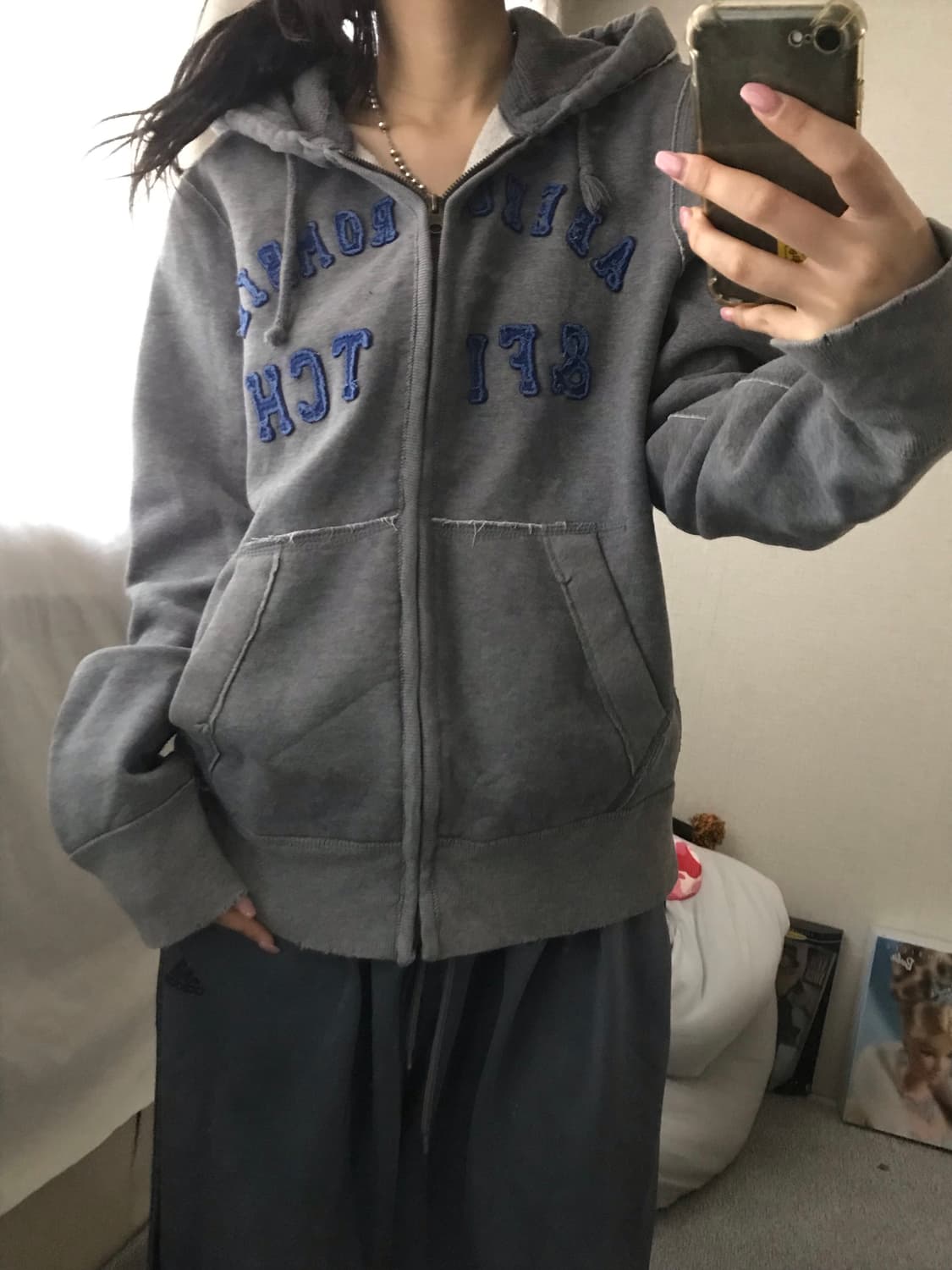 아베크롬비 그레이 후드집업 상품이미지3