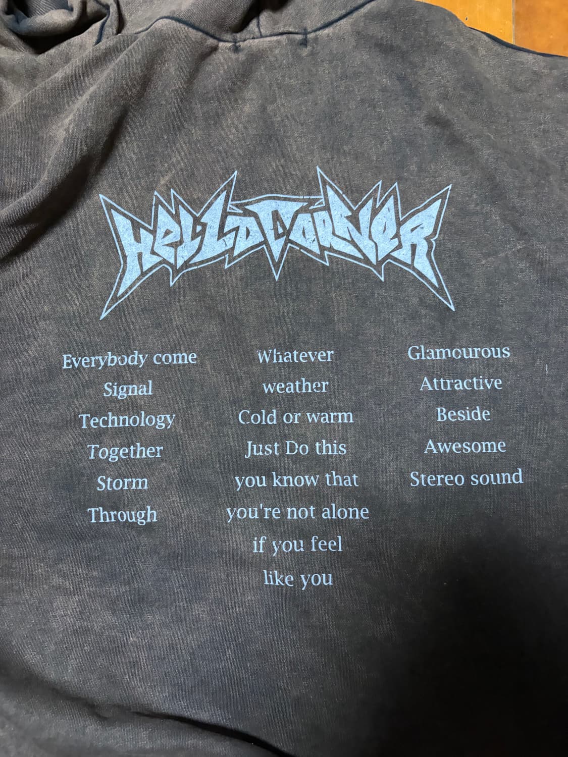 데미지드 빈티지 후드티 브라운 L~XL 상품이미지2