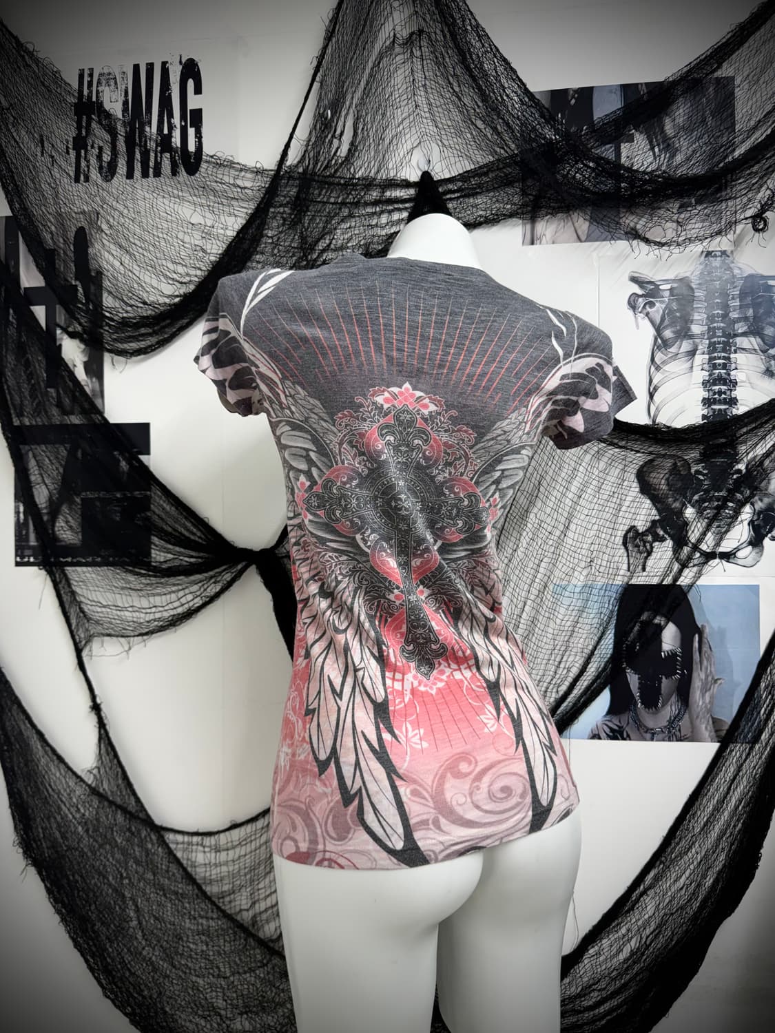 00s cross beads printing halfsleeve 상품이미지4