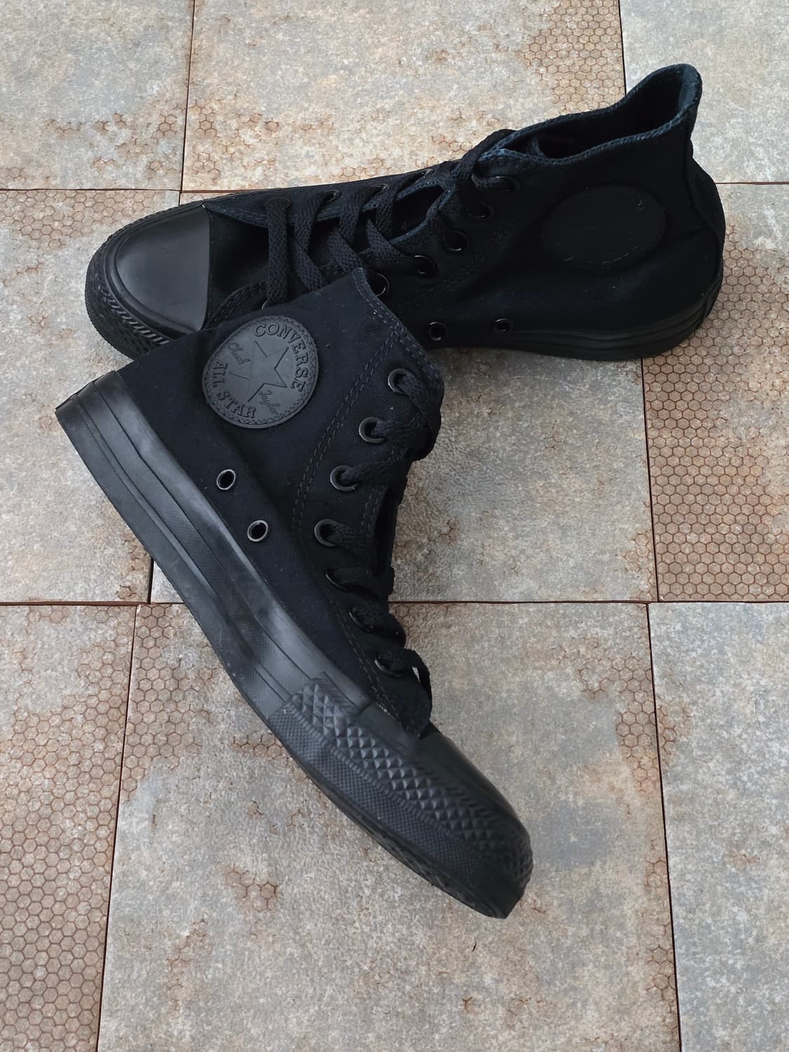 (240)컨버스 척테일러 올스타 하이 블랙 상품이미지4