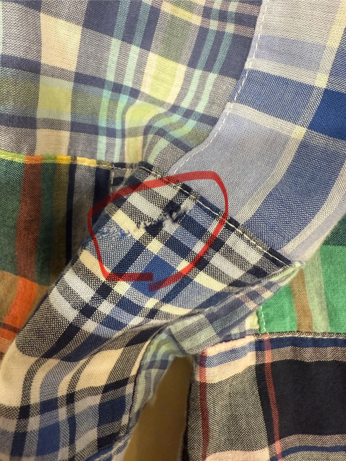 브룩스브라더스 마드라스 패치워크 셔츠 M(105) 상품이미지6