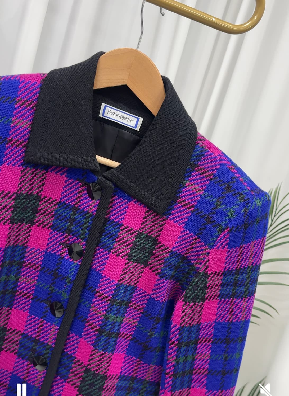 입생로랑 정품 체크 자켓 상품이미지2