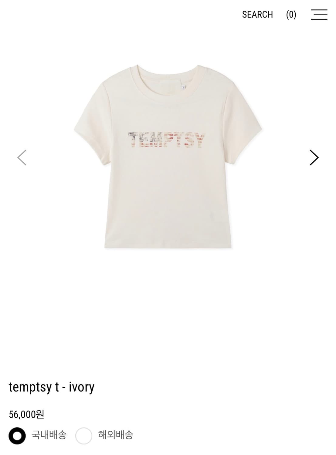 Tempt 크롭 티 상품이미지2
