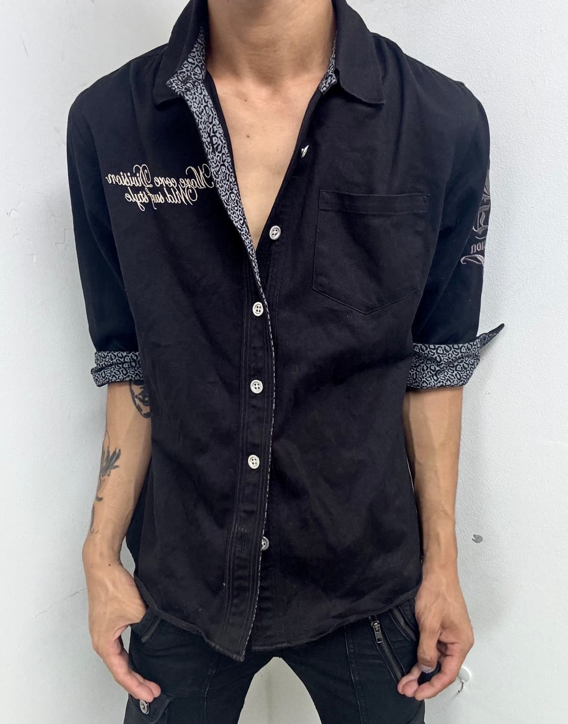 “M.C.D“ 00’s Design Black Leopard half S 상품이미지6