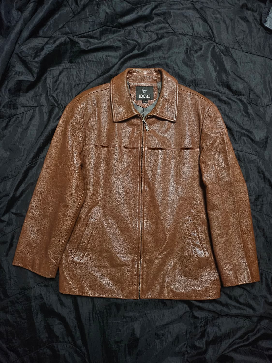 빈티지 모카무스 컬러 싱글 가죽 자켓 105 상품이미지1