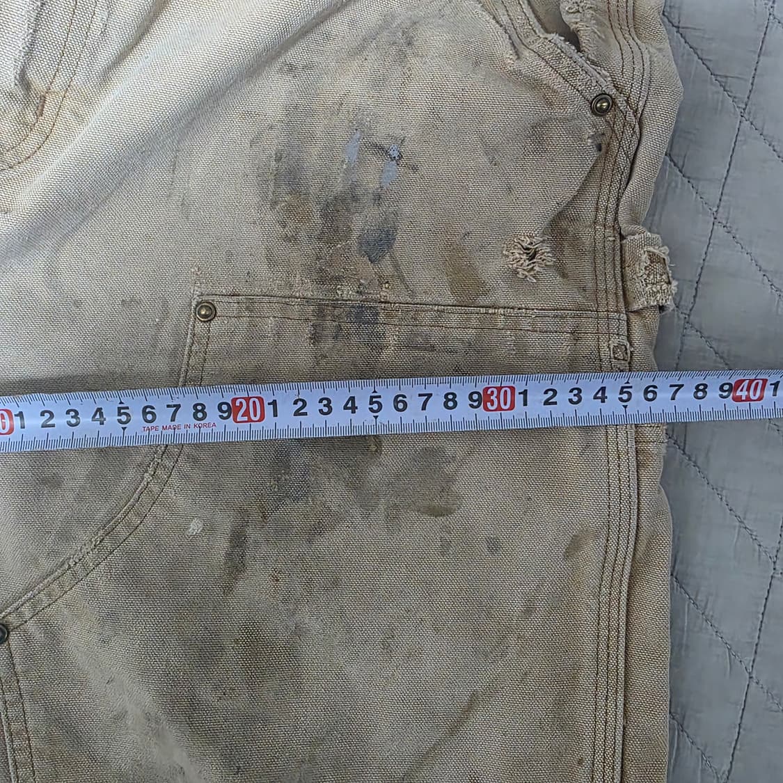 [36X34] 칼하트 더블니 B136 BRN 워크팬츠 트래쉬드 T-4 상품이미지9