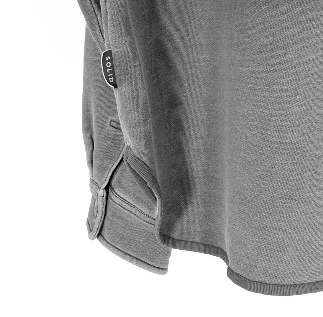 [52] 솔리드옴므 남성 가먼트다잉 워싱 카라 맨투맨 티셔츠 차콜 그레이 상품이미지8