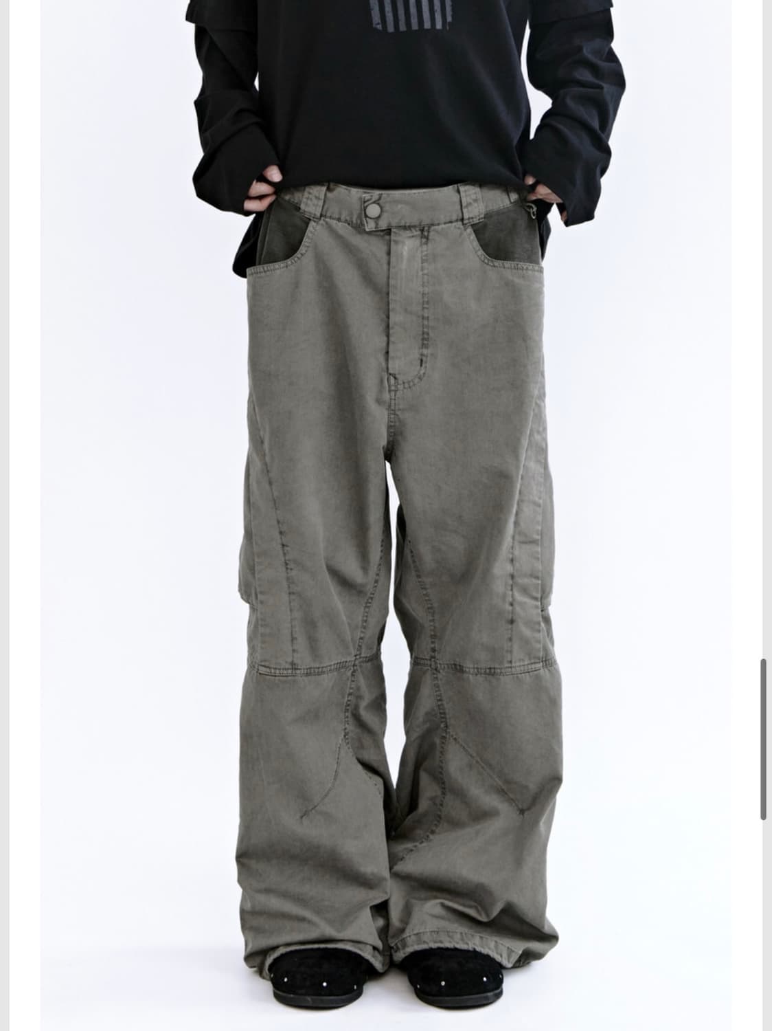 [4] boarder pants - beige 상품이미지1