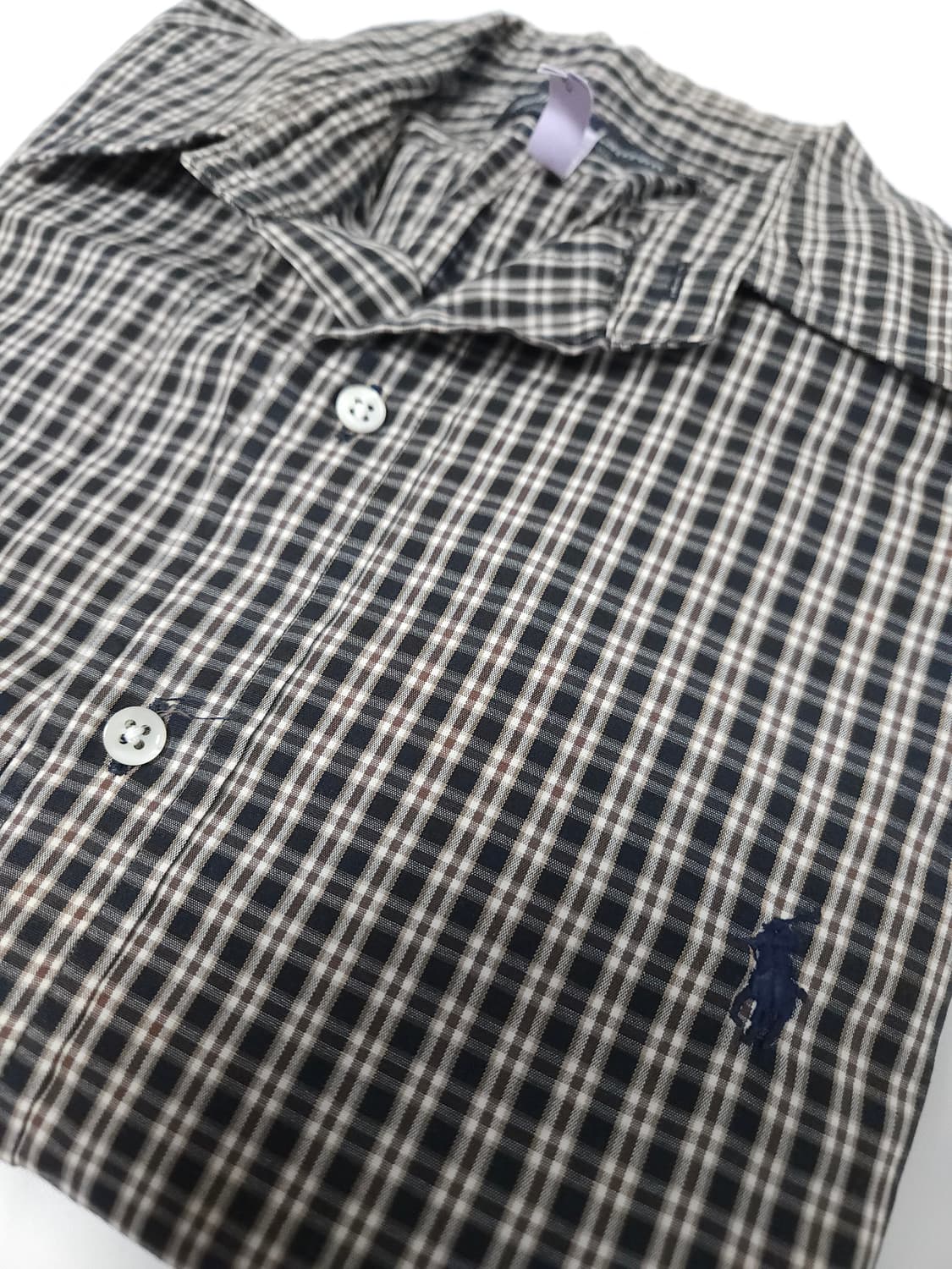 00s 폴로 랄프로렌 타탄 체크셔츠 코튼 빈티지 100 상품이미지3