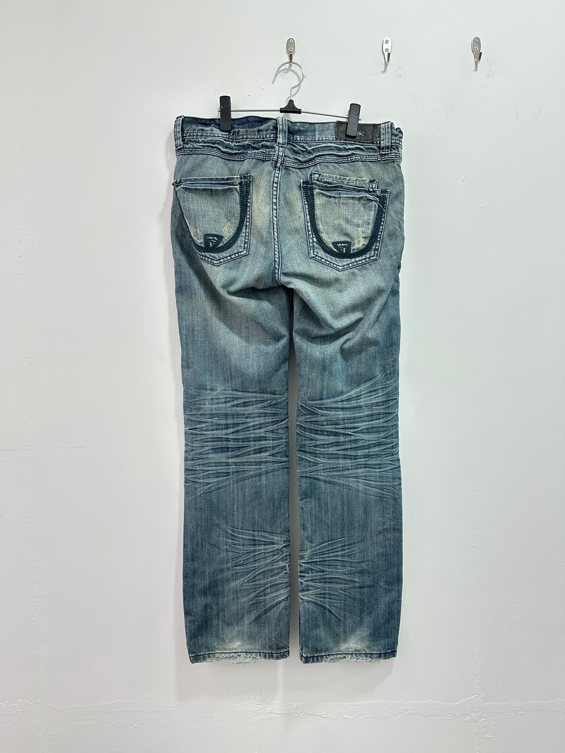 Fade lines sagging denim jeans 상품이미지8