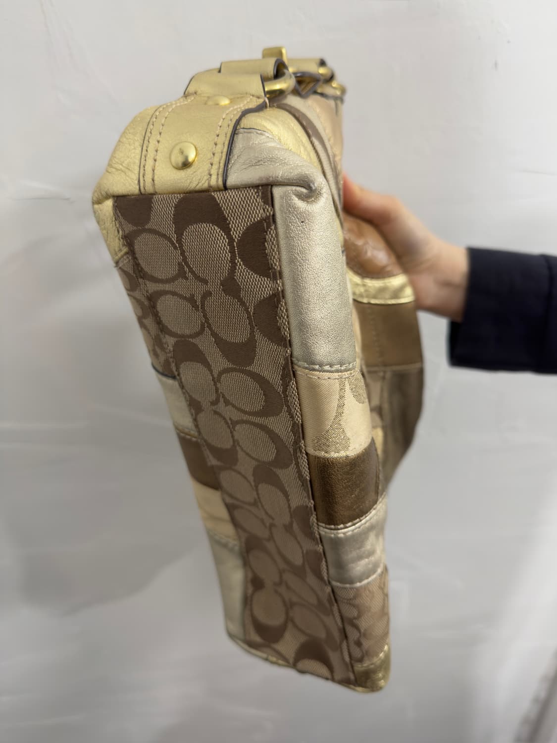 coach 2000s gold patchwork bag 상품이미지5