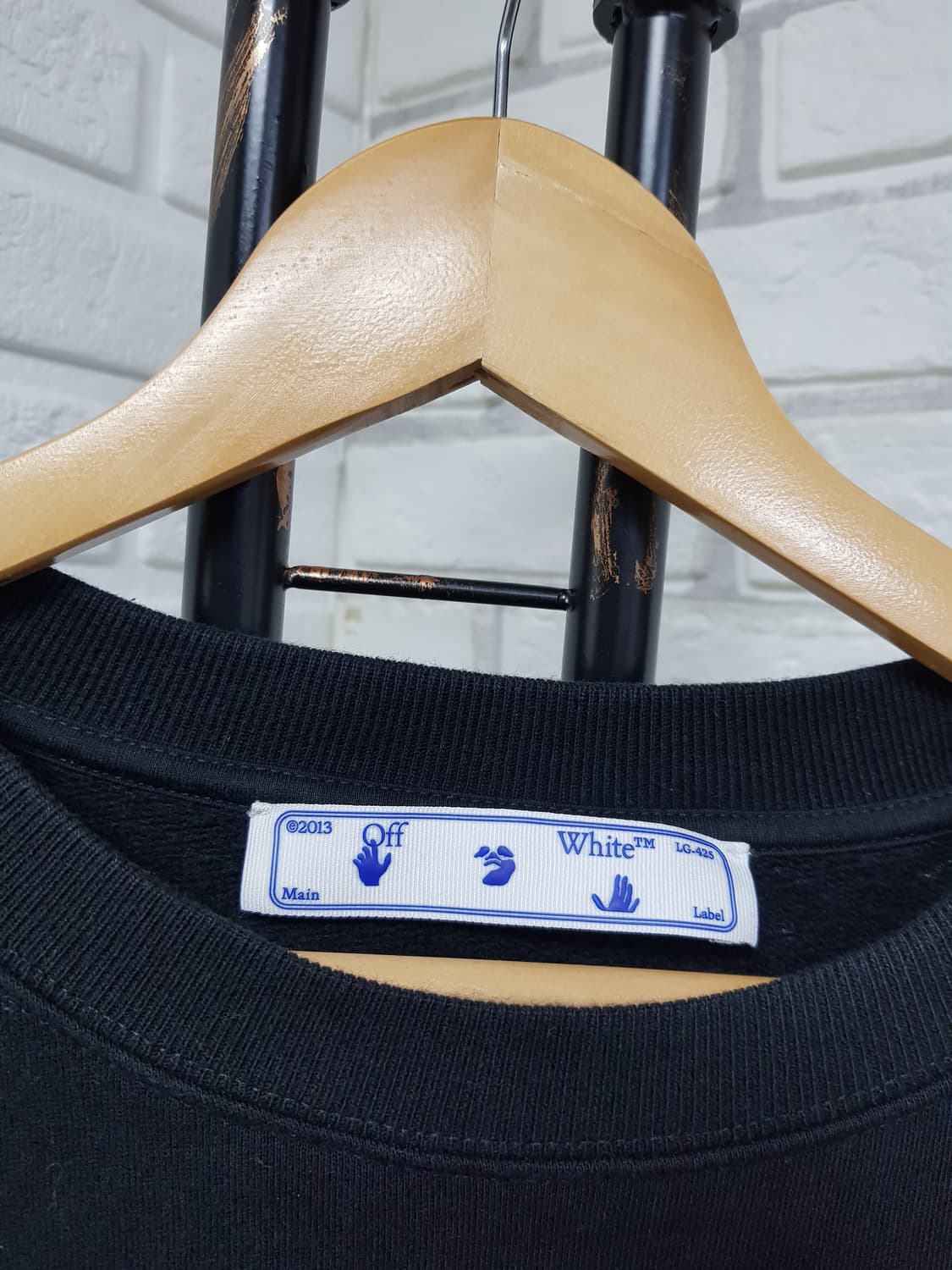 [xxl/정품] 오프화이트 카라바조 블랙 맨투맨 티셔츠 상품이미지3