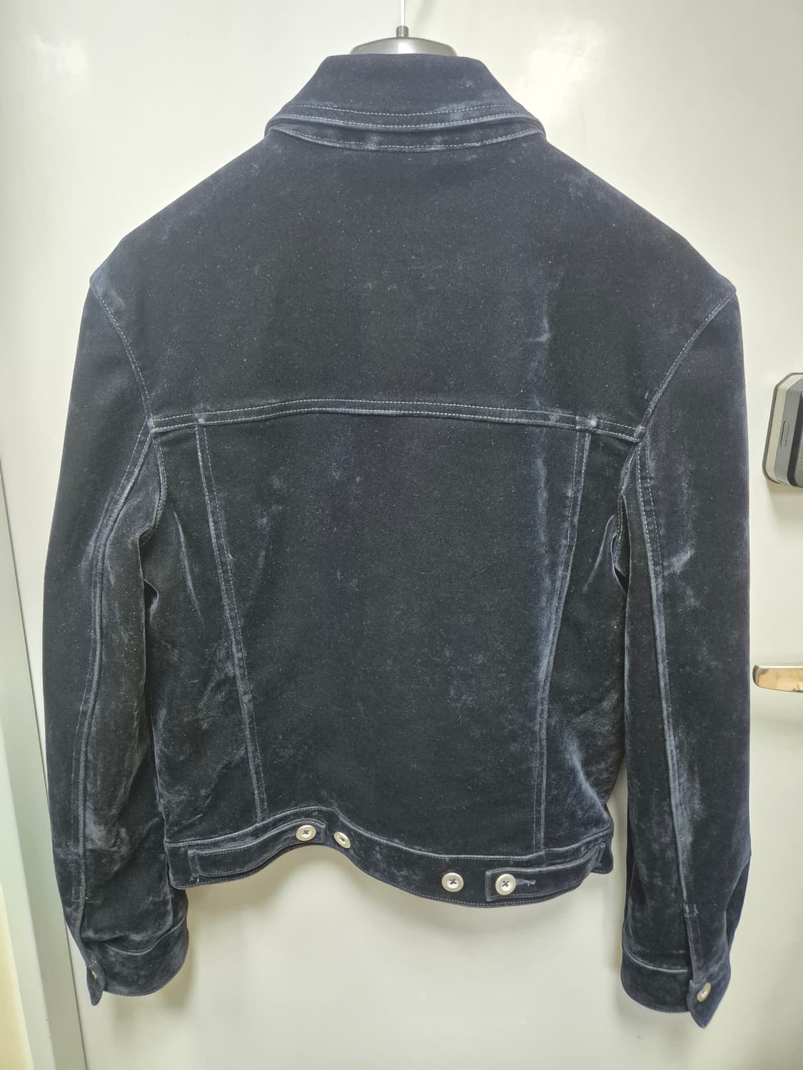 ZARA 자라 플록 벨벳 자켓 트러커 S 상품이미지5