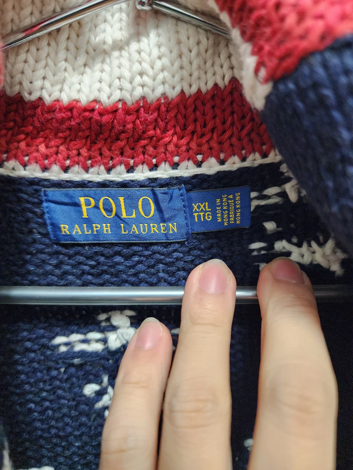 폴로 랄프로렌 성조기 니트 가디건 (캐시미어,실크) XXL 상품이미지5