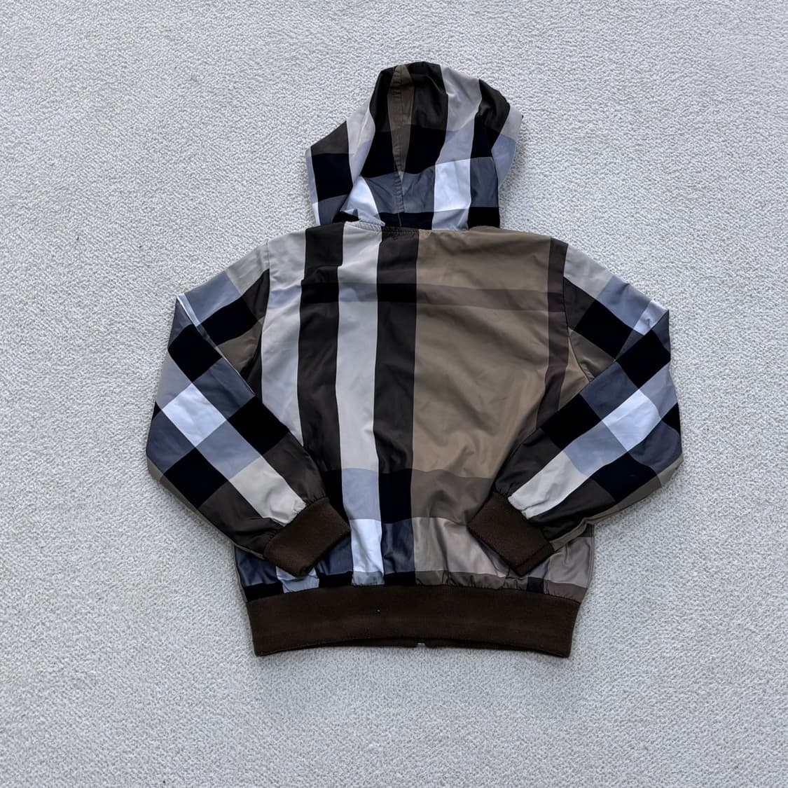 8 고급 빈티지 키즈 체크 후드 집업 0401E 상품이미지2