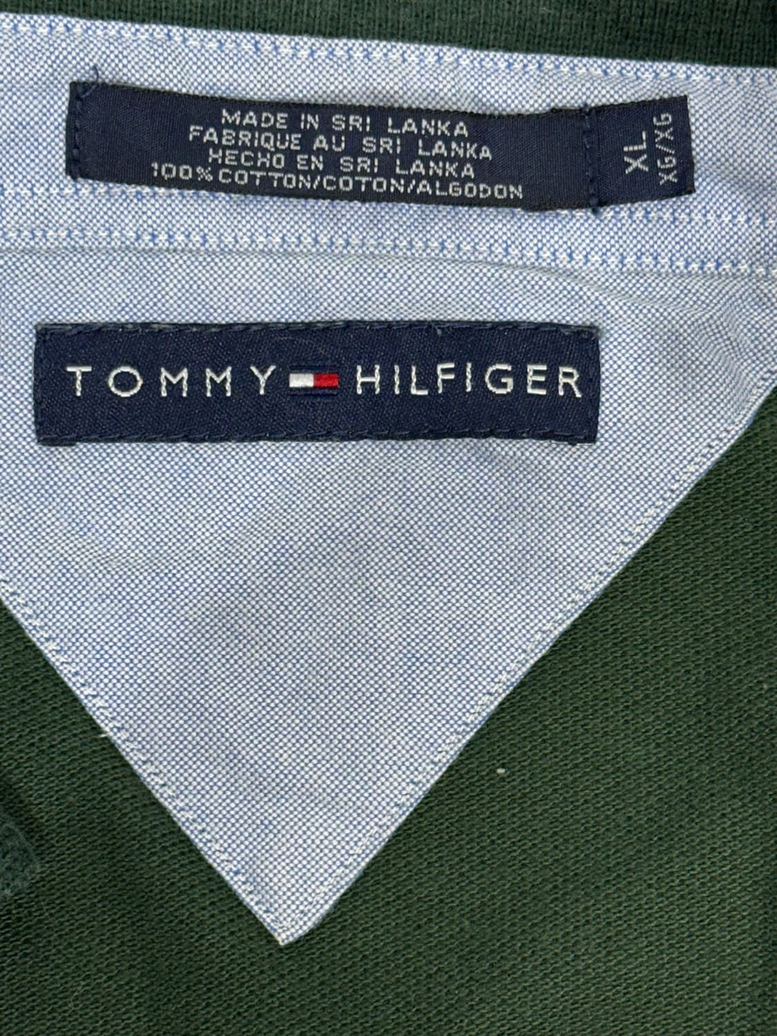 타미 힐피거 그린 오버핏 카라 긴팔티 XL 상품이미지7