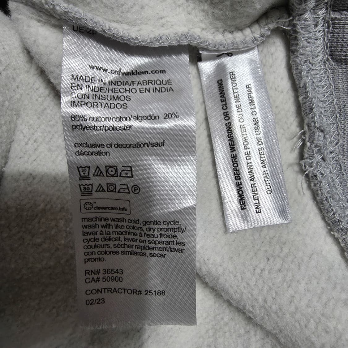 (XS)여성 캘빈클라인 CK 로고 맨투맨 그레이 상품이미지4