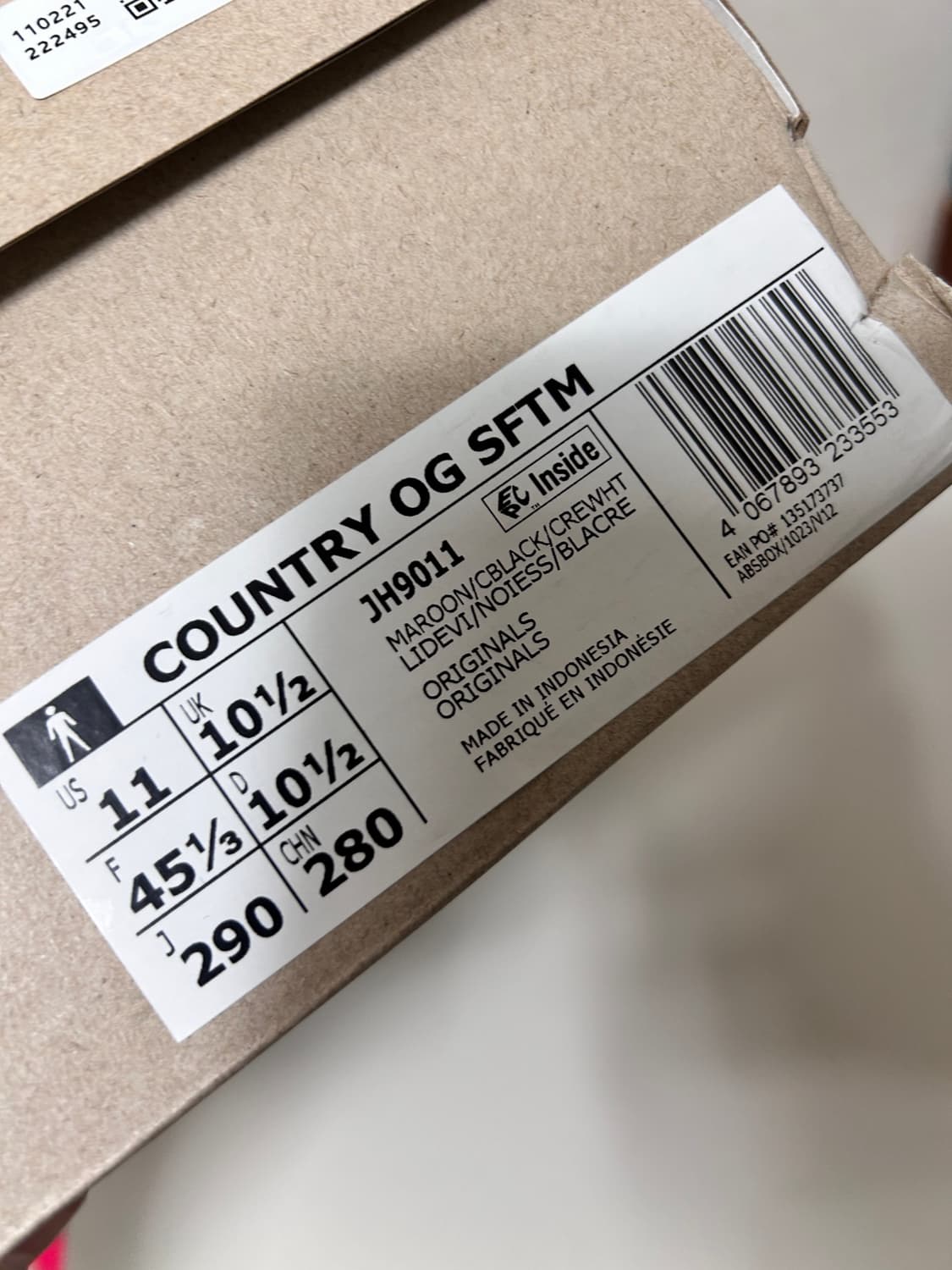 [290] 아디다스 x송포더뮤트 컨트리OG 마룬  상품이미지10