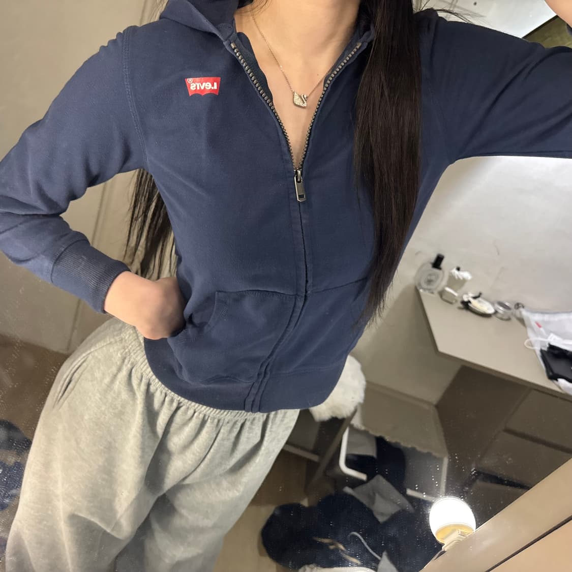 리바이스 네이비 후드집업 💙 상품이미지2