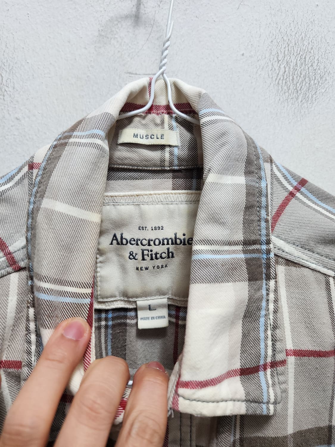 아베크롬비 머슬핏 체크 셔츠  상품이미지4