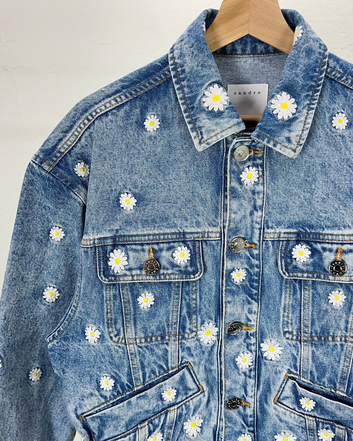 산드로 모니카 데이지 엠브로이드 데님 자켓 상품이미지2