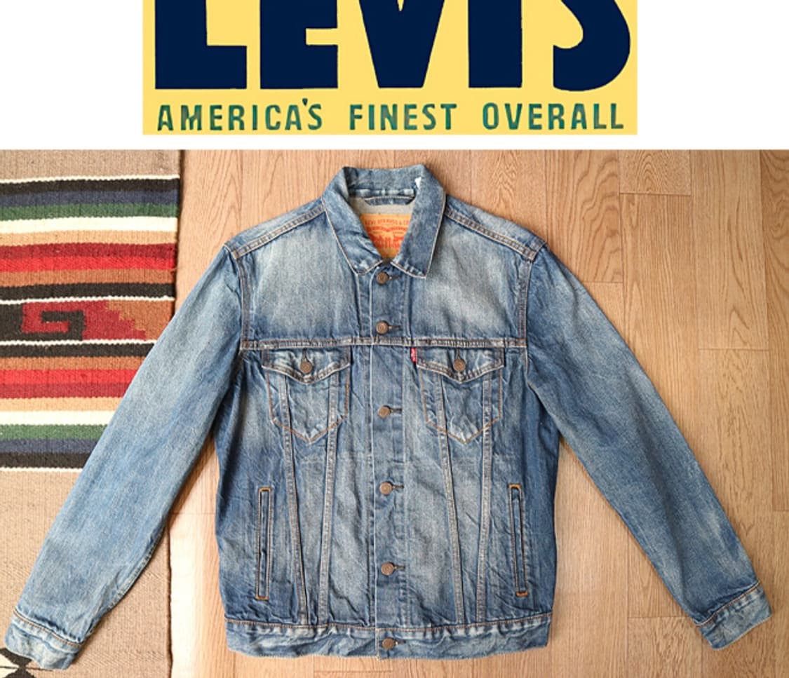 LEVIS 리바이스 워싱 가공 데님자켓 상품이미지1