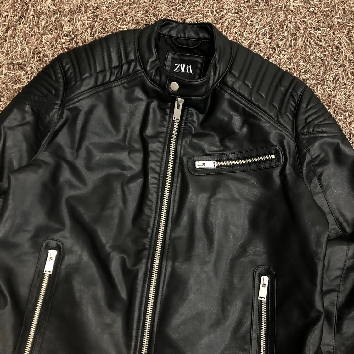 자라 레더 라이더 바이커 자켓 상품이미지2