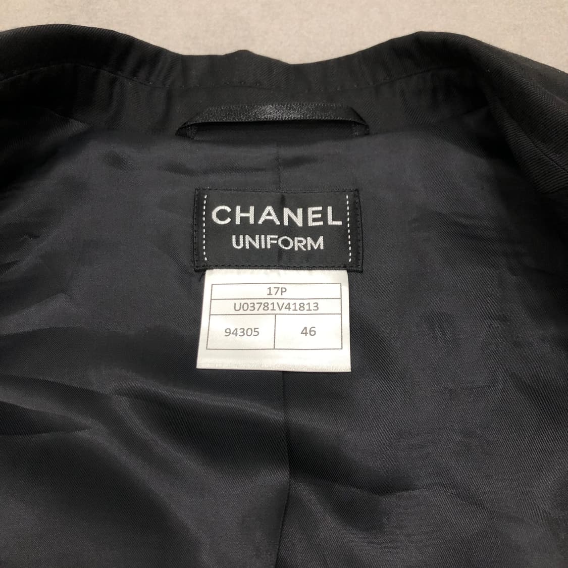 샤넬 유니폼 남성 수트 자켓 블랙 46 상품이미지3