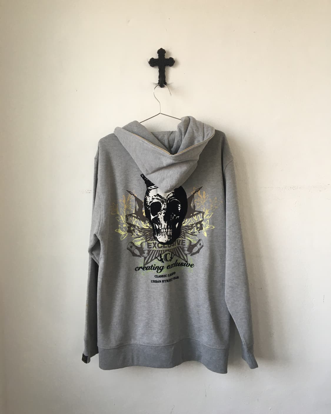 Back skull printing hood zip up 상품이미지1