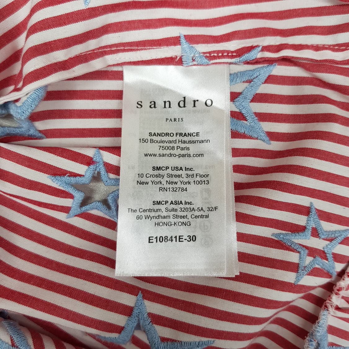 산드로 스타 컷아웃 스트라이프 블라우스 2사이즈 상품이미지7