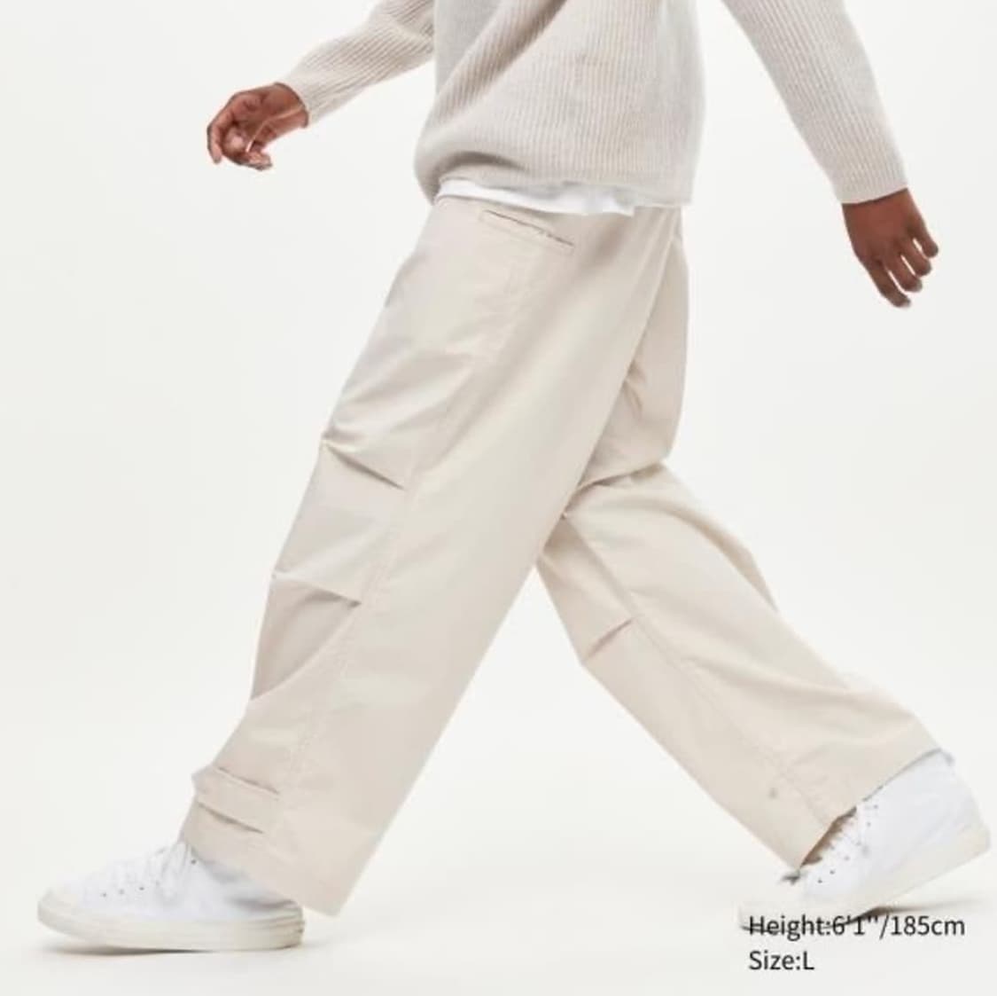 L 새제품) 유니클로 U 22 파라슈트 팬츠 르메르 와이드핏 바지 34 상품이미지1