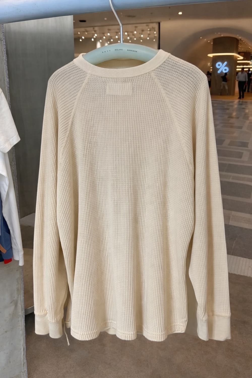 THRIFTY LOOK 스컬 와플 래글런 티셔츠 상품이미지3