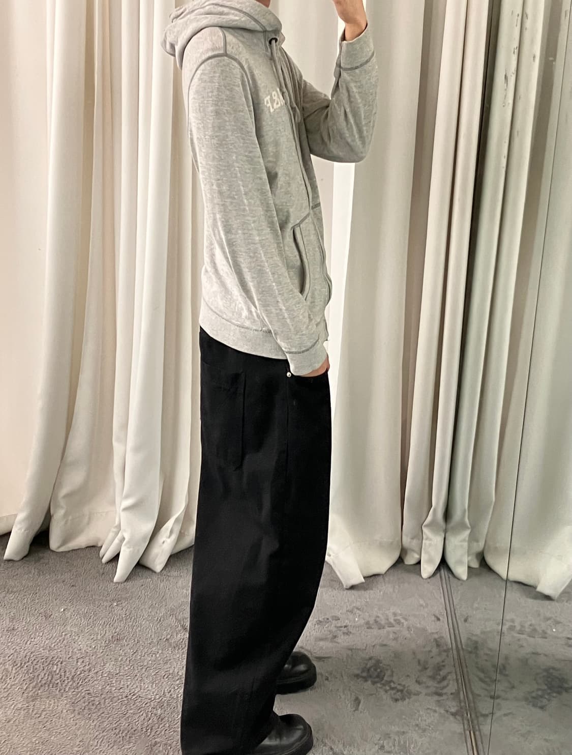 아베크롬비 그레이 후드집업 XL 상품이미지6