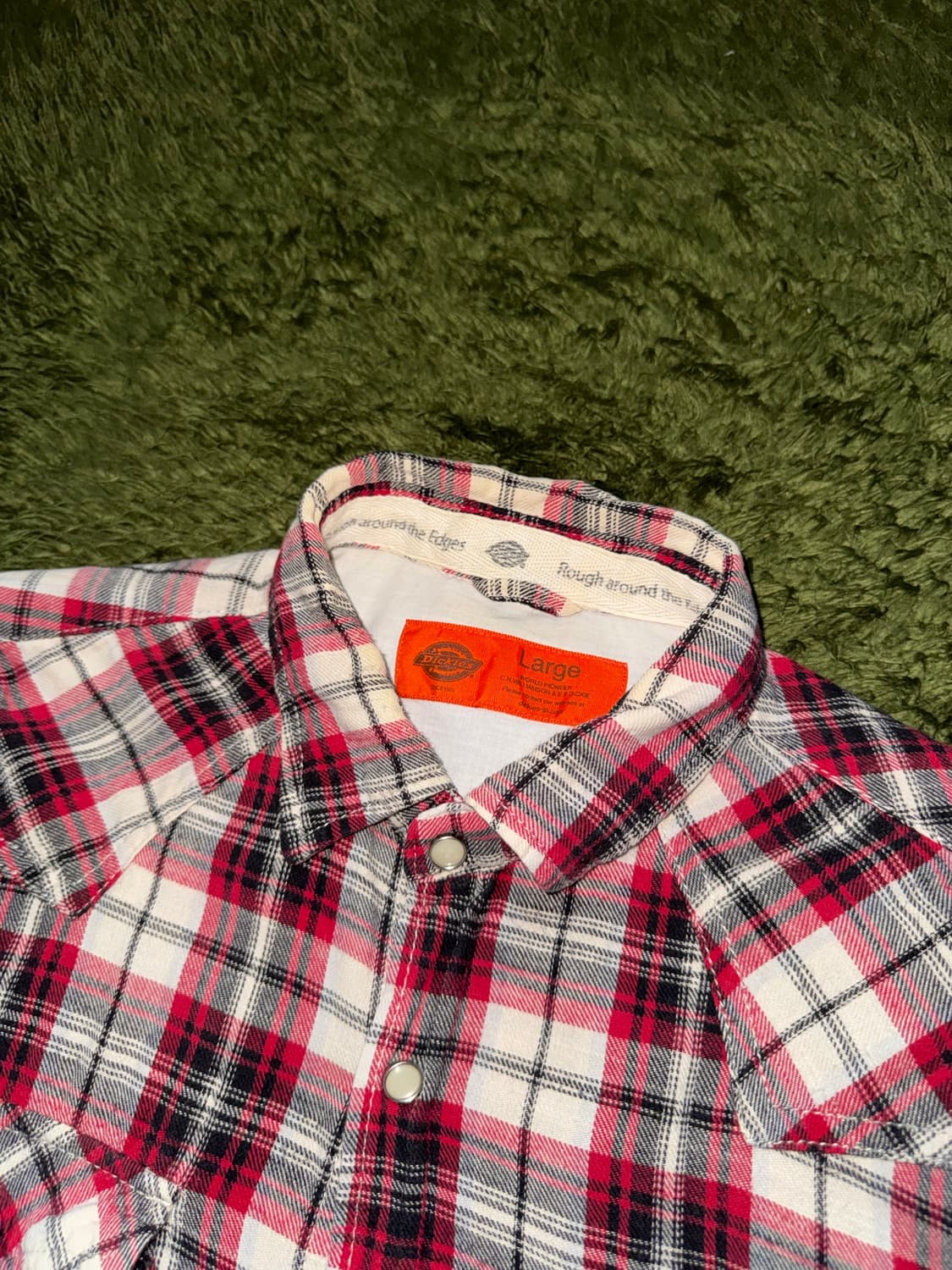 [L] Dickies 디키즈 펄 스냅 웨스턴 체크 셔츠 상품이미지3