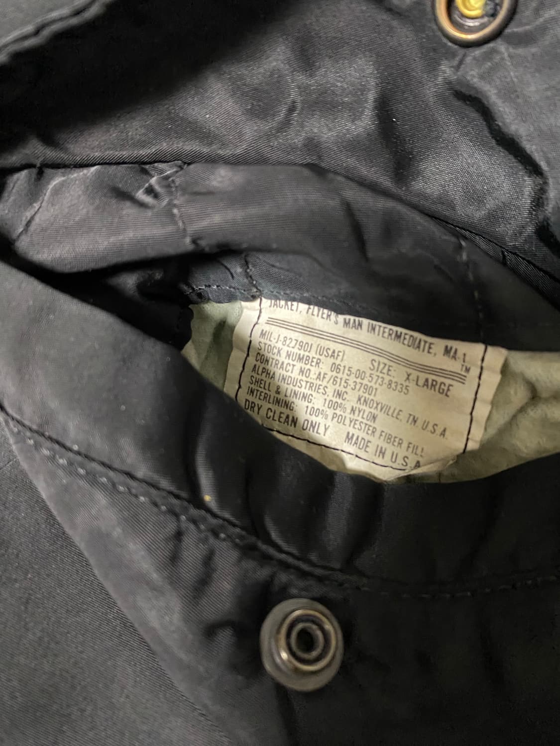 90s USA 알파인더스트리 ma-1 플라이트자켓 상품이미지5