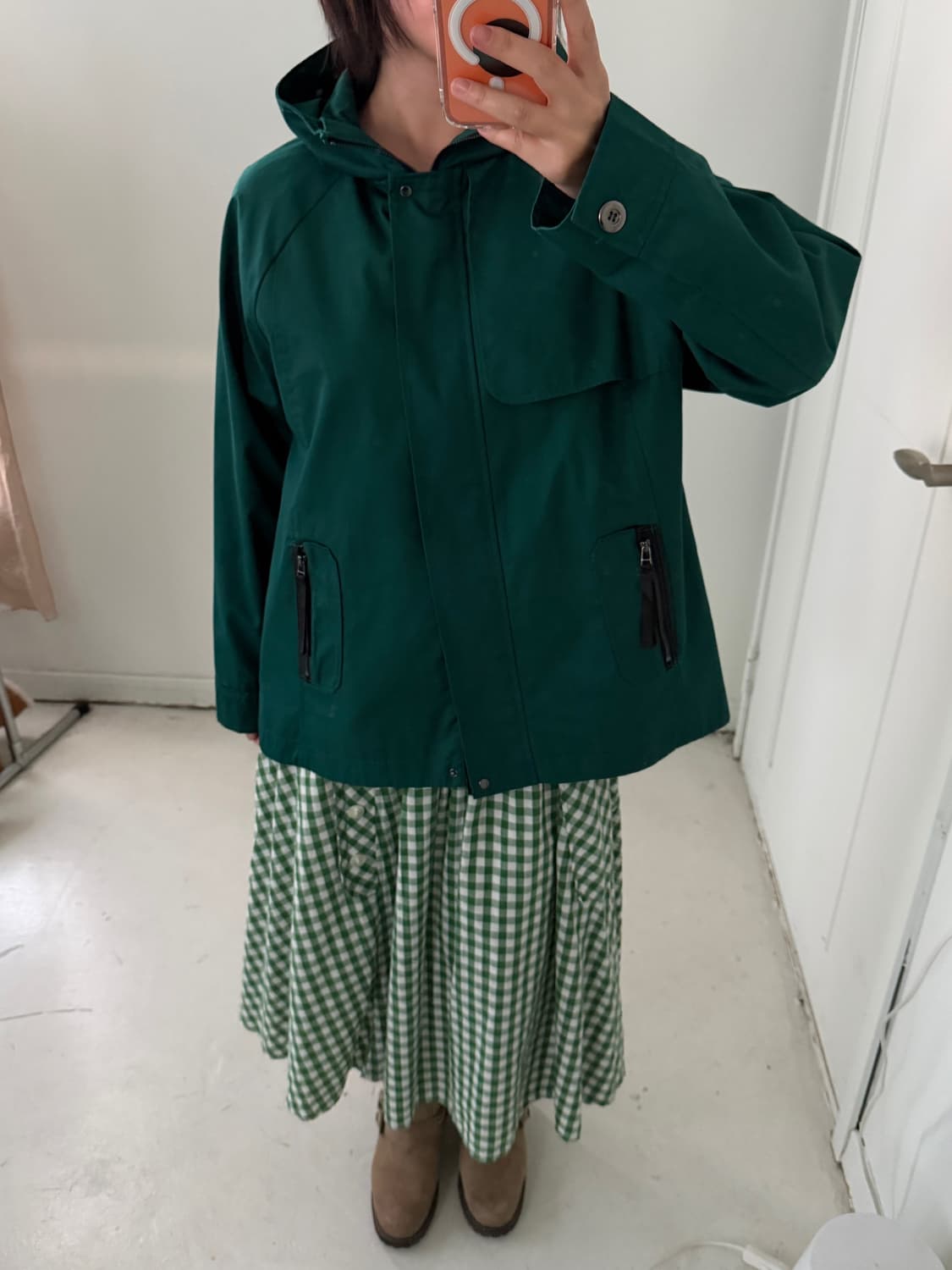 일본빈티지 딥그린 하프자켓 상품이미지1